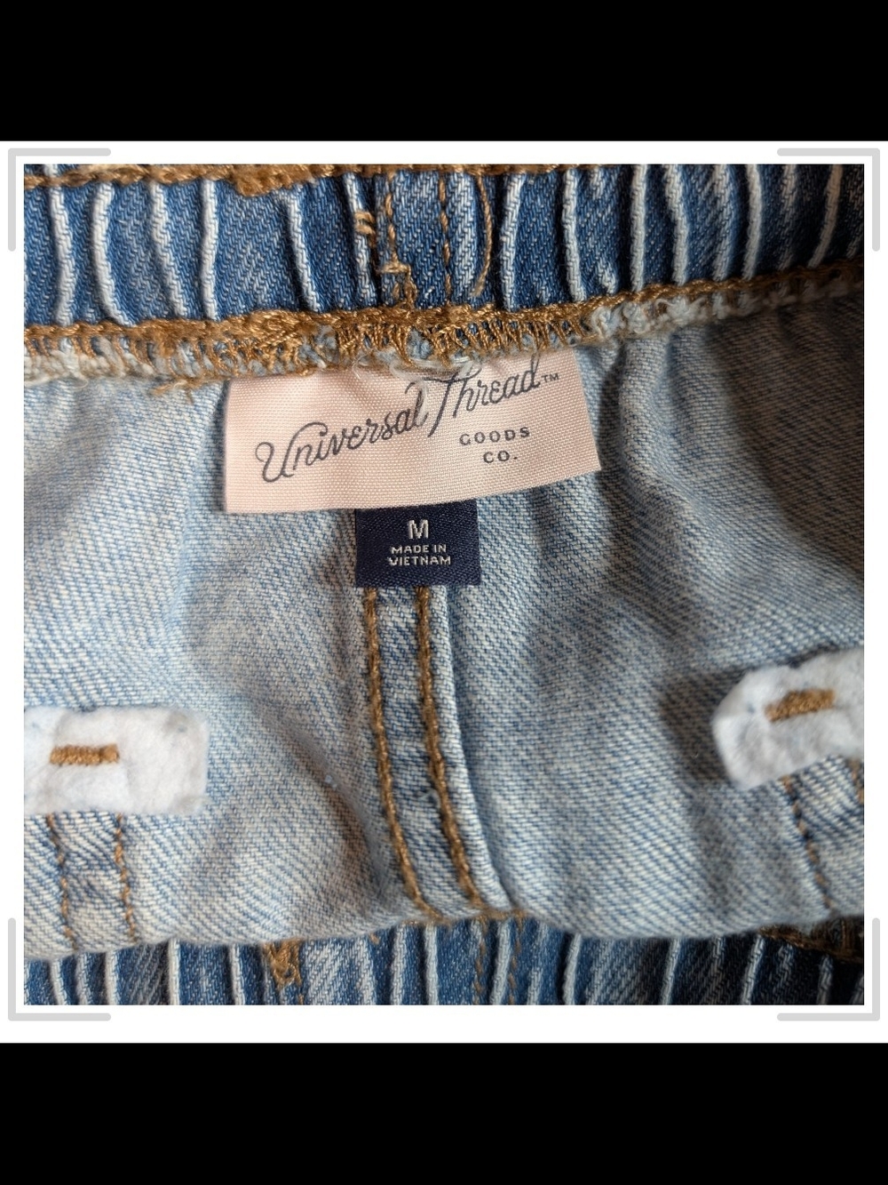 Universal Thread Women mid-rise Denim Beach Shorts Size M - Picture 4 of 7